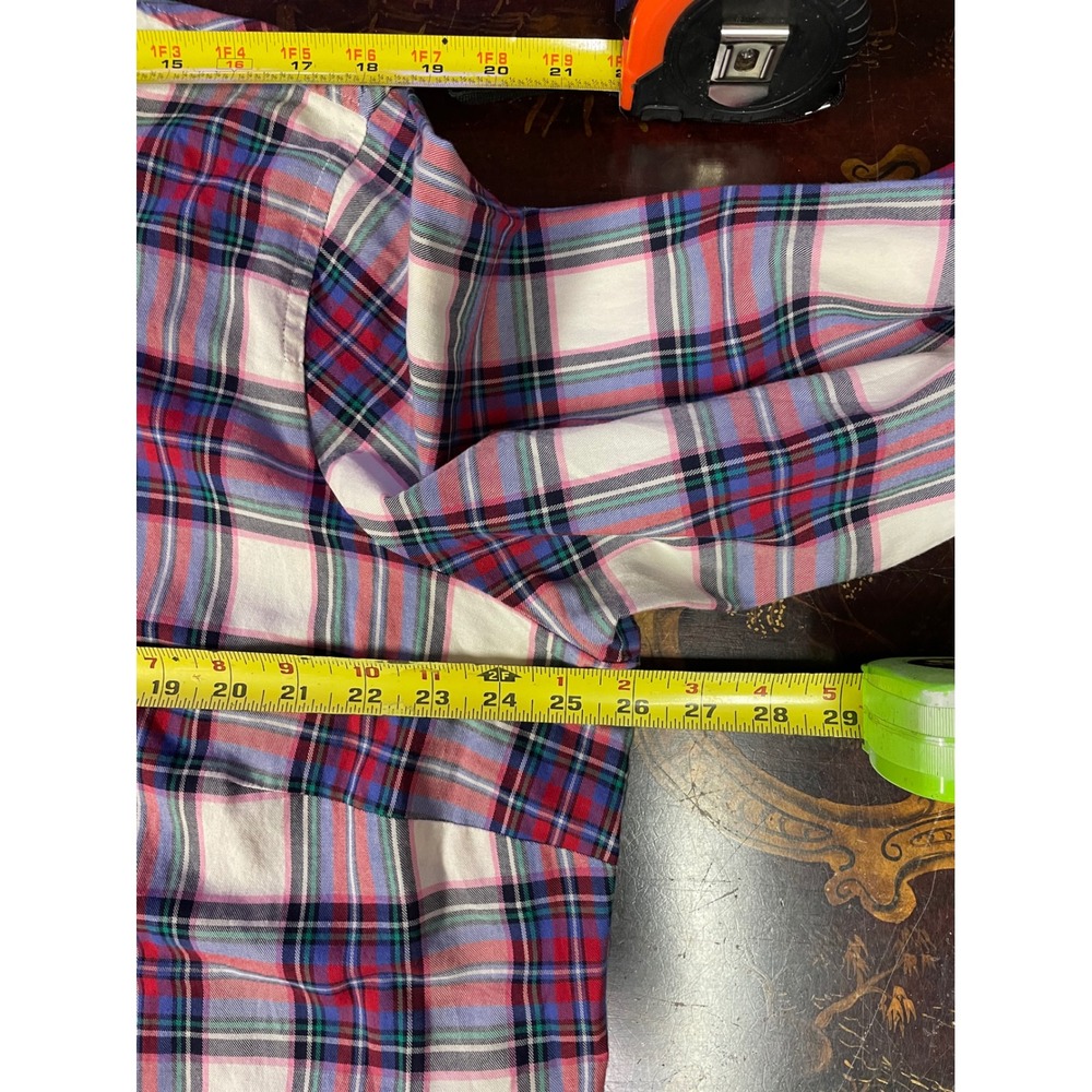 Talbots Plus Plaid Multicolor Button Up Shirt Pre… - image 5